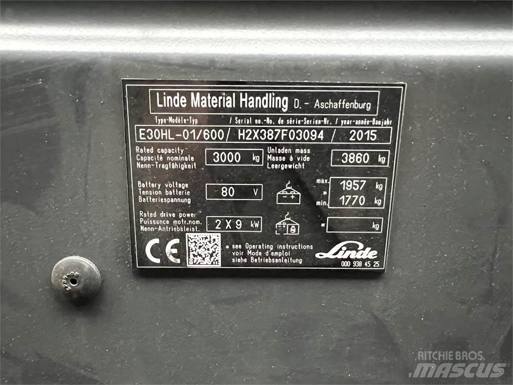 Linde E30/600HL Electric Forklifts