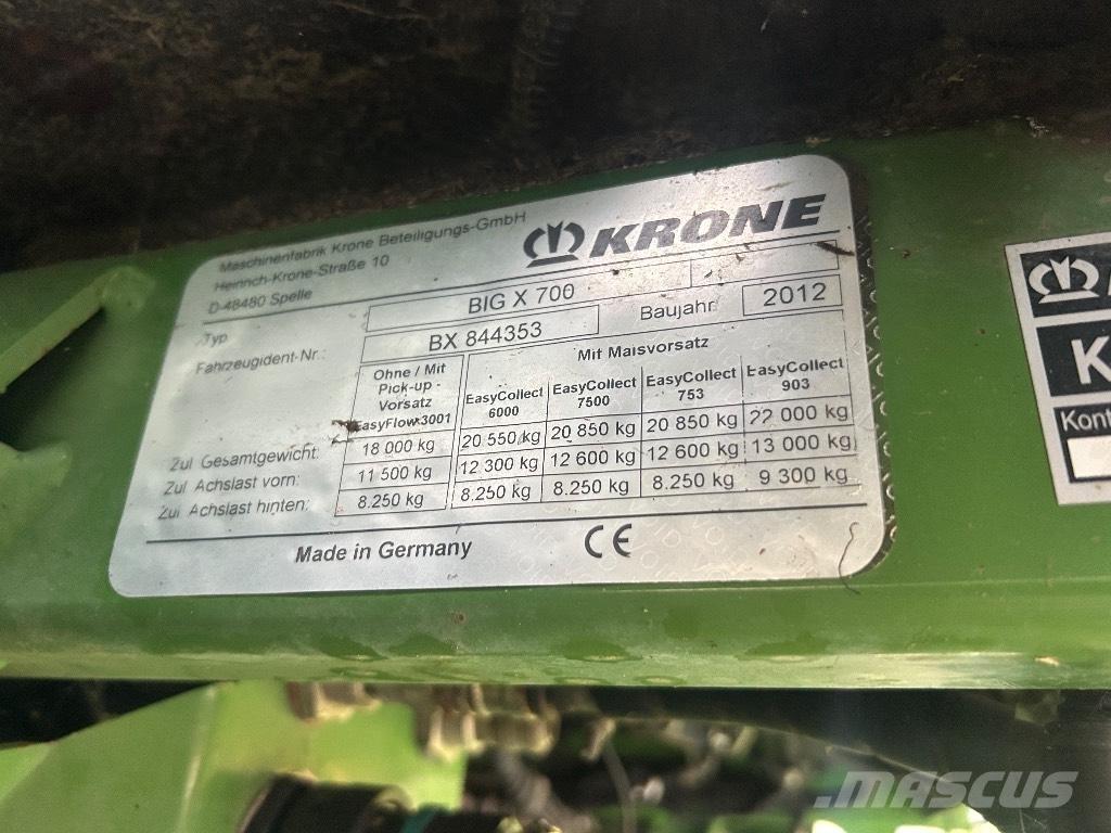 Krone Big X 700 Forage Harvester