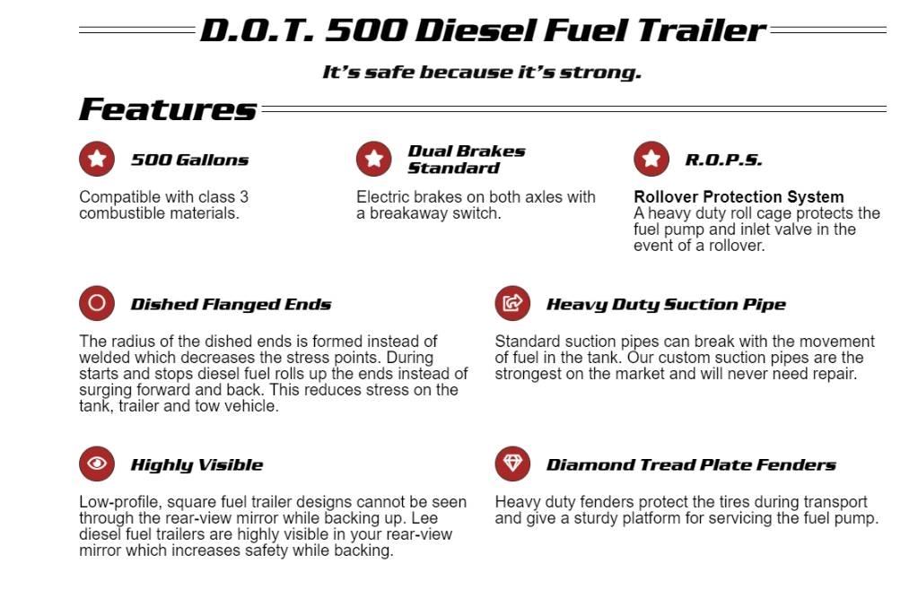  LEEAGRA DOT 500 Tank Trailers