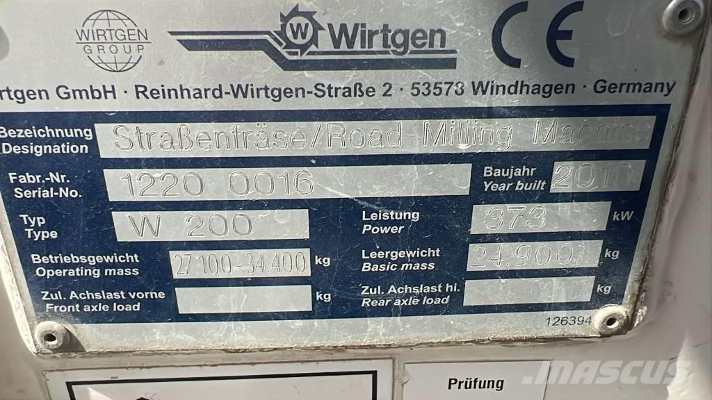 Wirtgen W 200 Asphalt Splitting Equipment