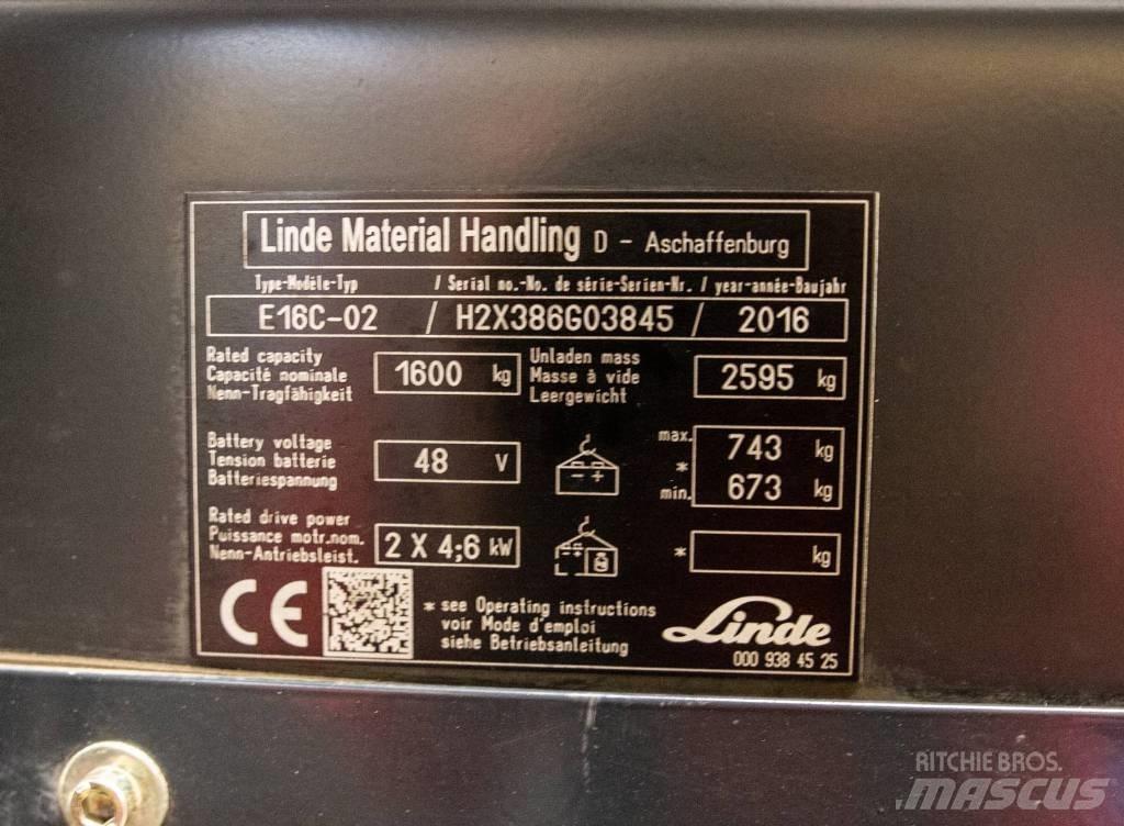 Linde E 16 C-02 Electric Forklifts