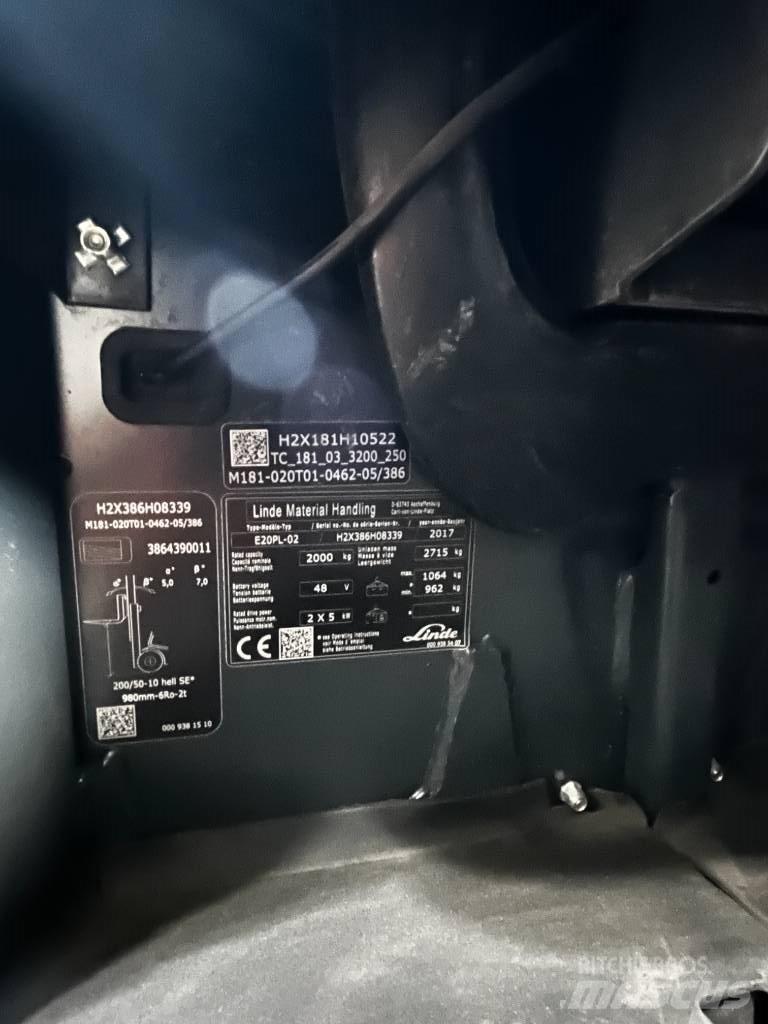 Linde E20PL/386-02 Electric Forklifts