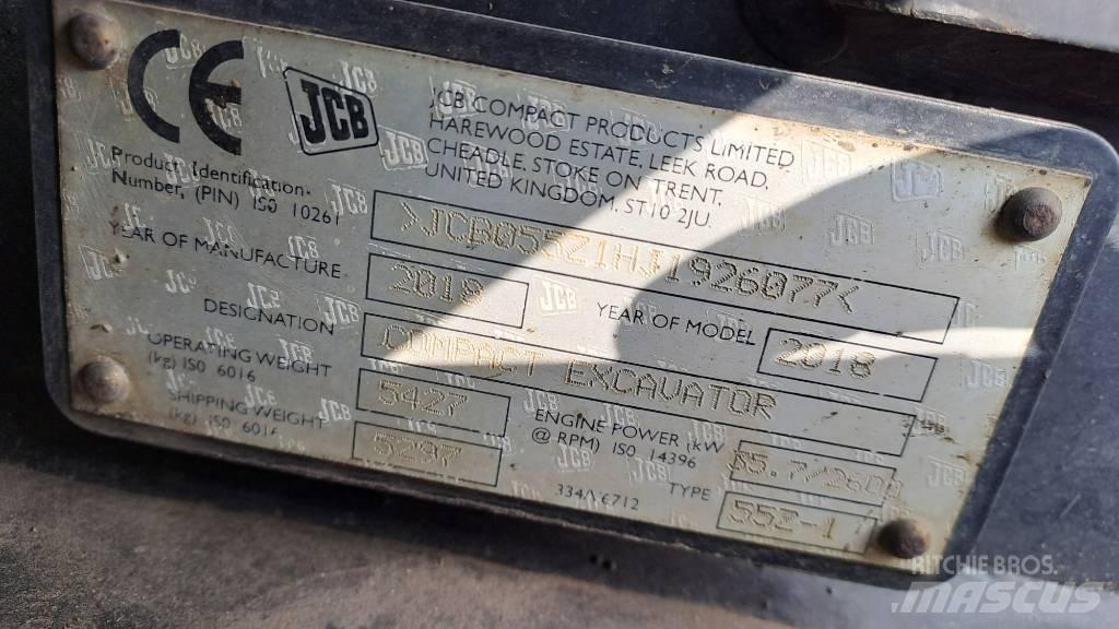 JCB 55Z-1 Mini Excavators <7t (Mini Diggers)