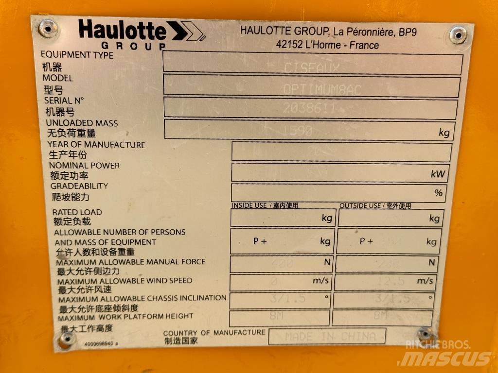 Haulotte OPTIMUM 8 Scissor Lifts
