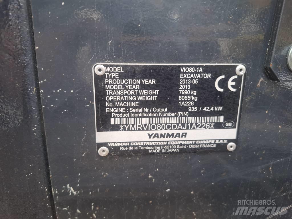 Yanmar Vio 80-1A Mini excavators  7t - 12t