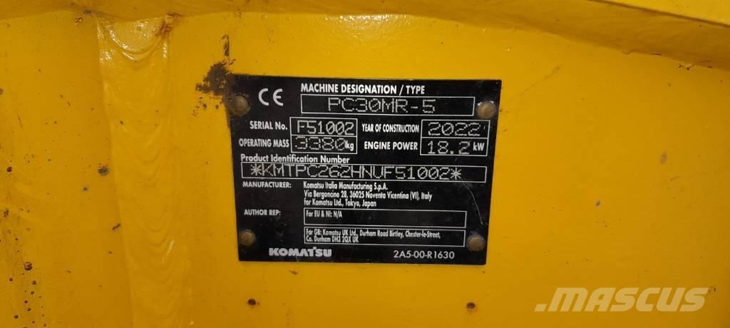 Komatsu PC30MR-5 Mini Excavators <7t (Mini Diggers)