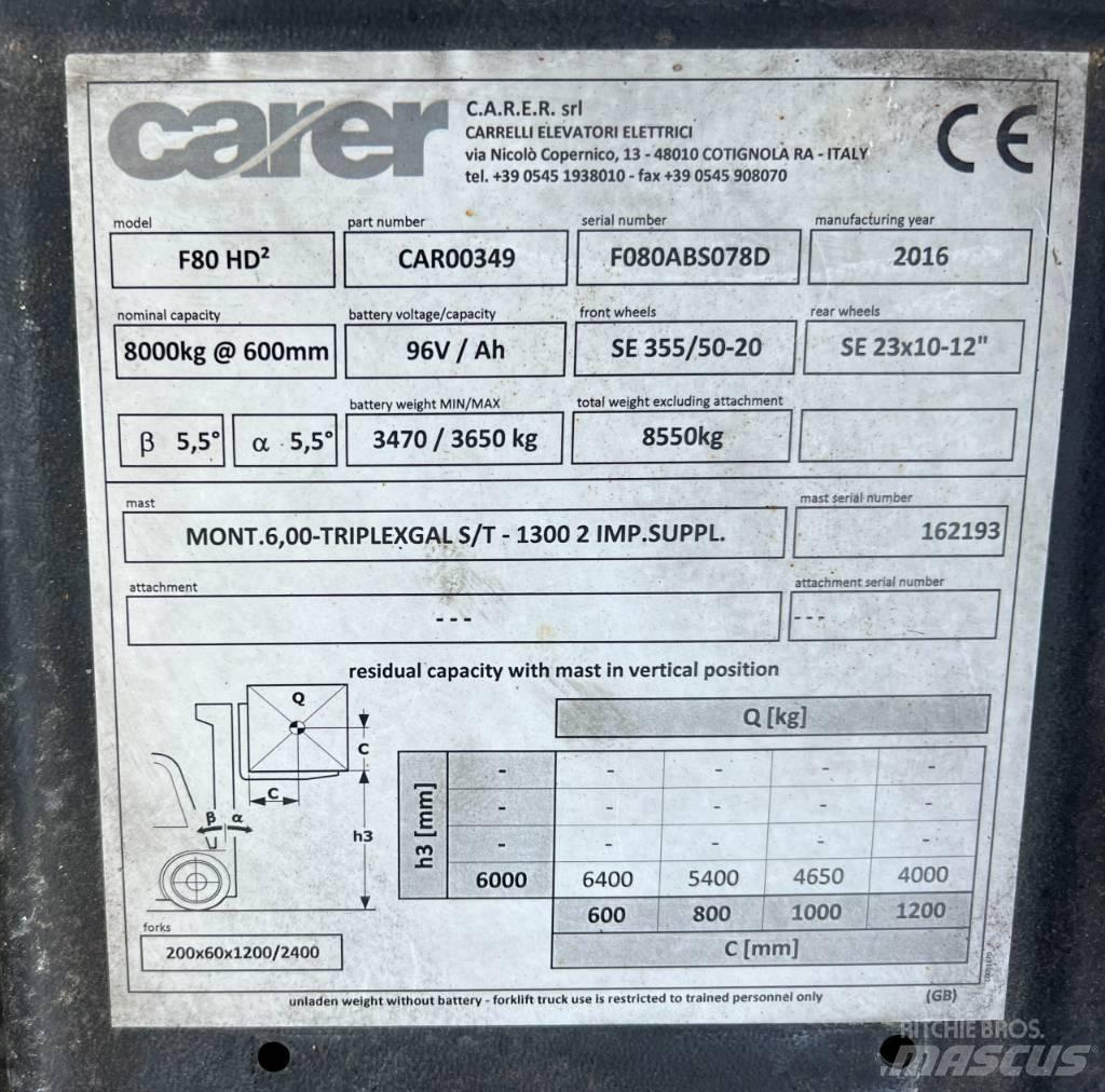 Carer F80 Electric Forklifts