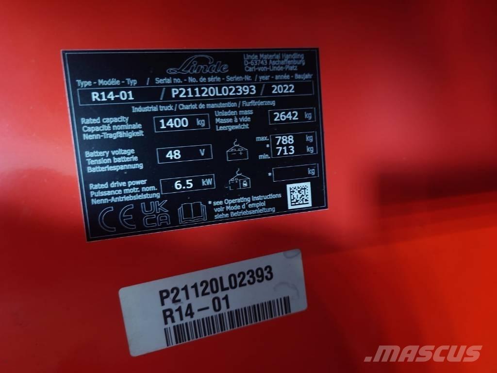 Linde R14/1120 Reach trucks