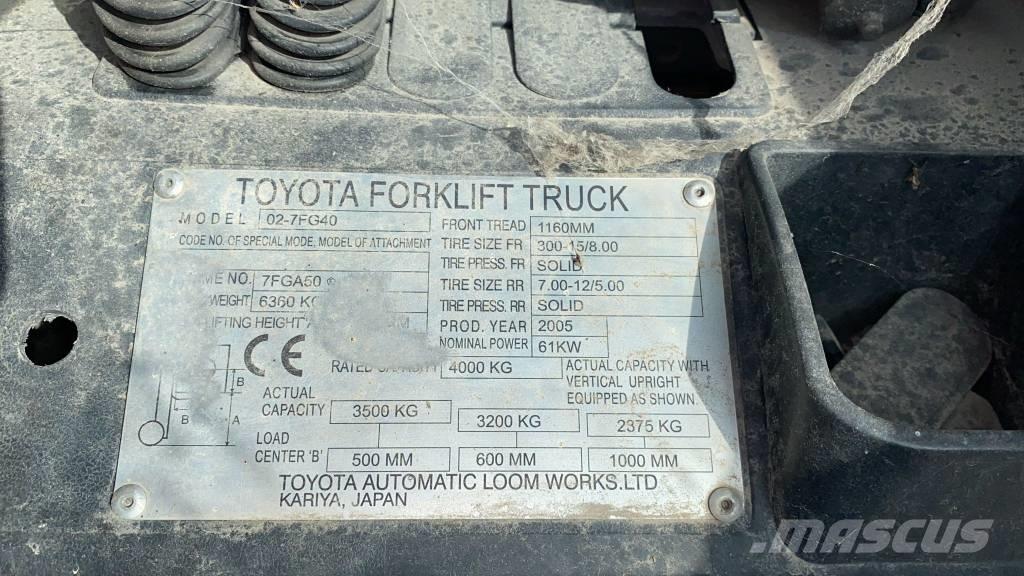Toyota 02-7 FD 40 LPG trucks