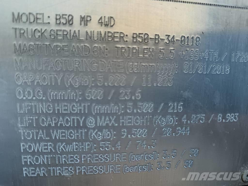 Bomaq B50 MP 4WD Diesel Forklifts