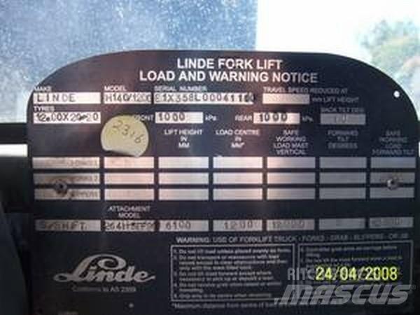 Linde H140/1200 Container Handlers