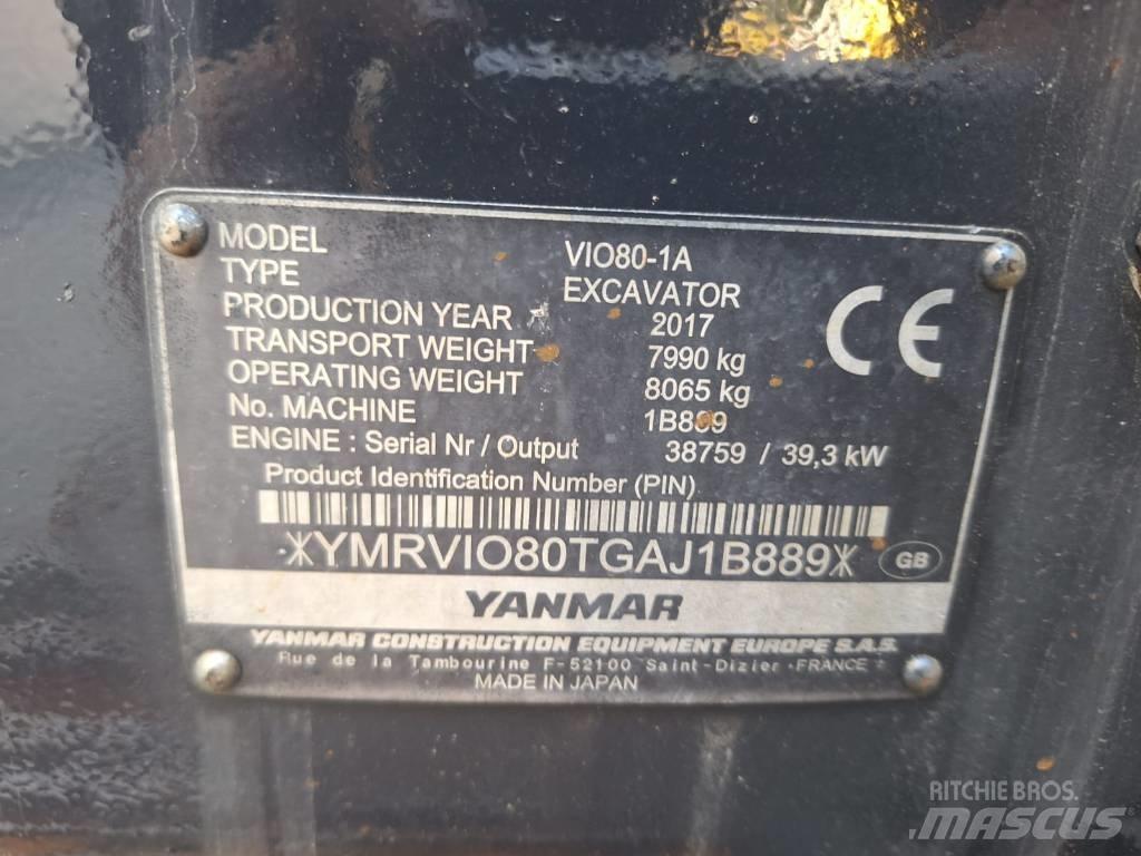 Yanmar Vio 80-1A Mini excavators  7t - 12t