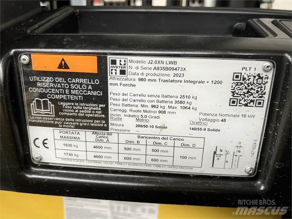 Hyster J2.0XN/ NEU Electric Forklifts