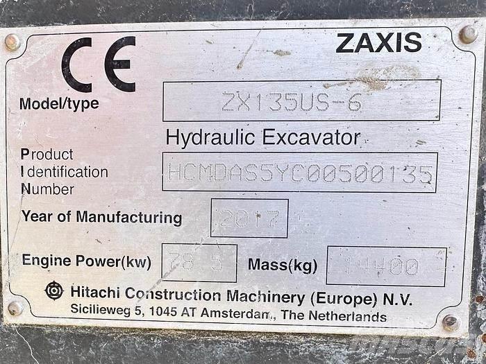 Hitachi ZX135US-6 Special excavators
