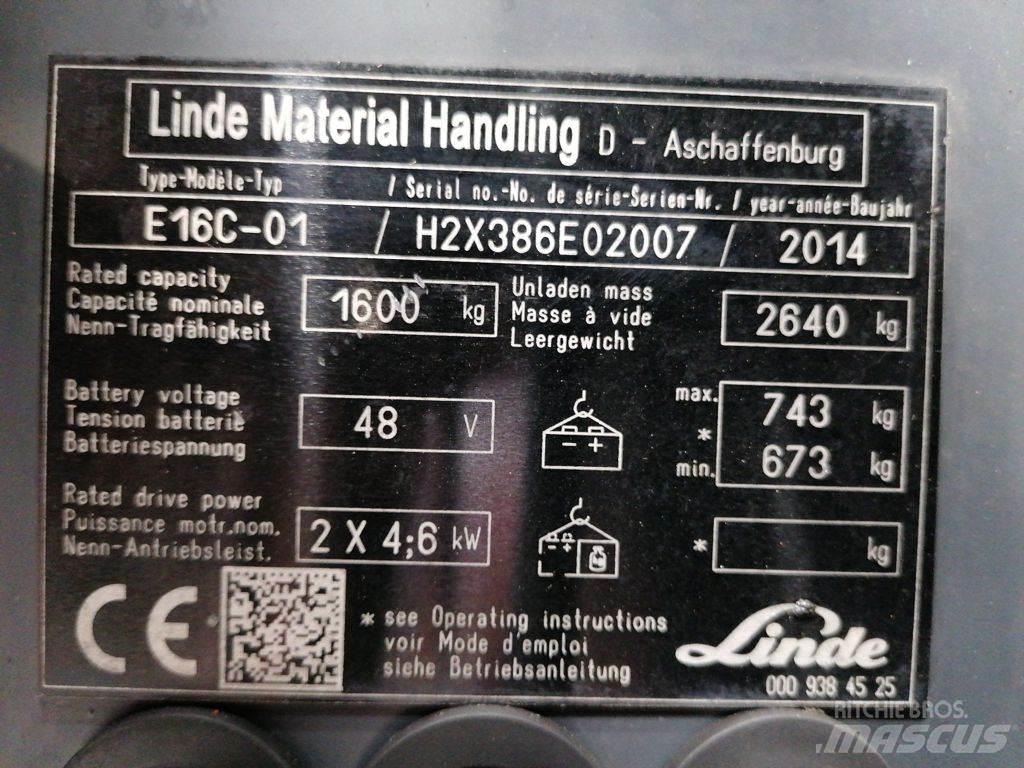 Linde E16C-01 Electric Forklifts