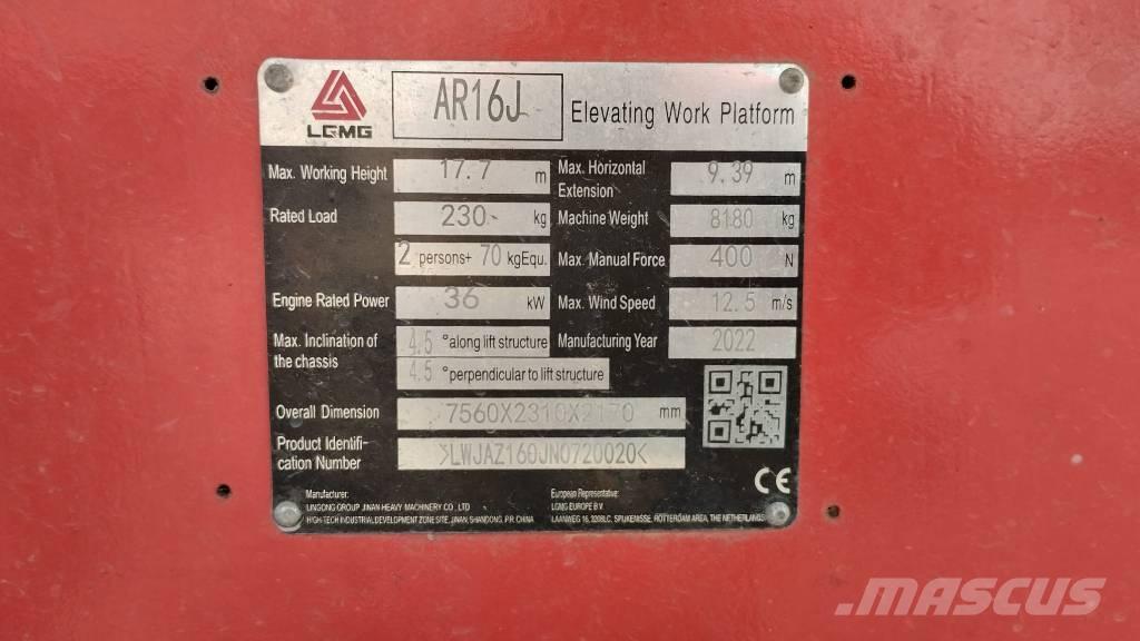 LGMG AR 16 J Articulated boom lifts