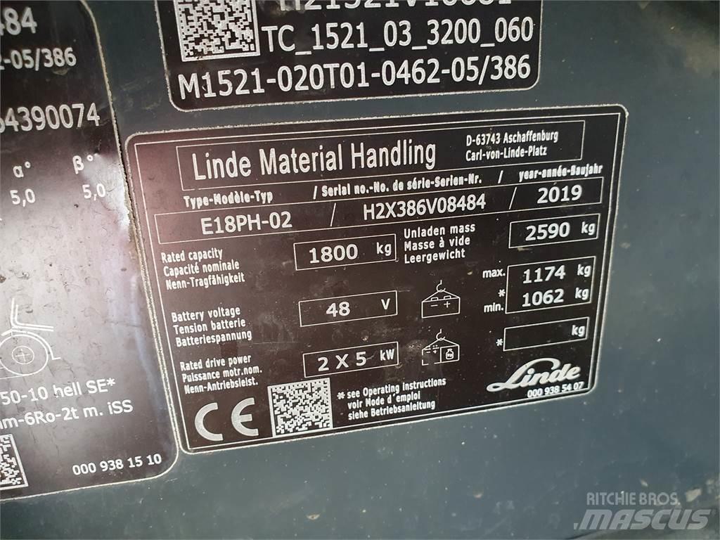 Linde E18PH Electric Forklifts