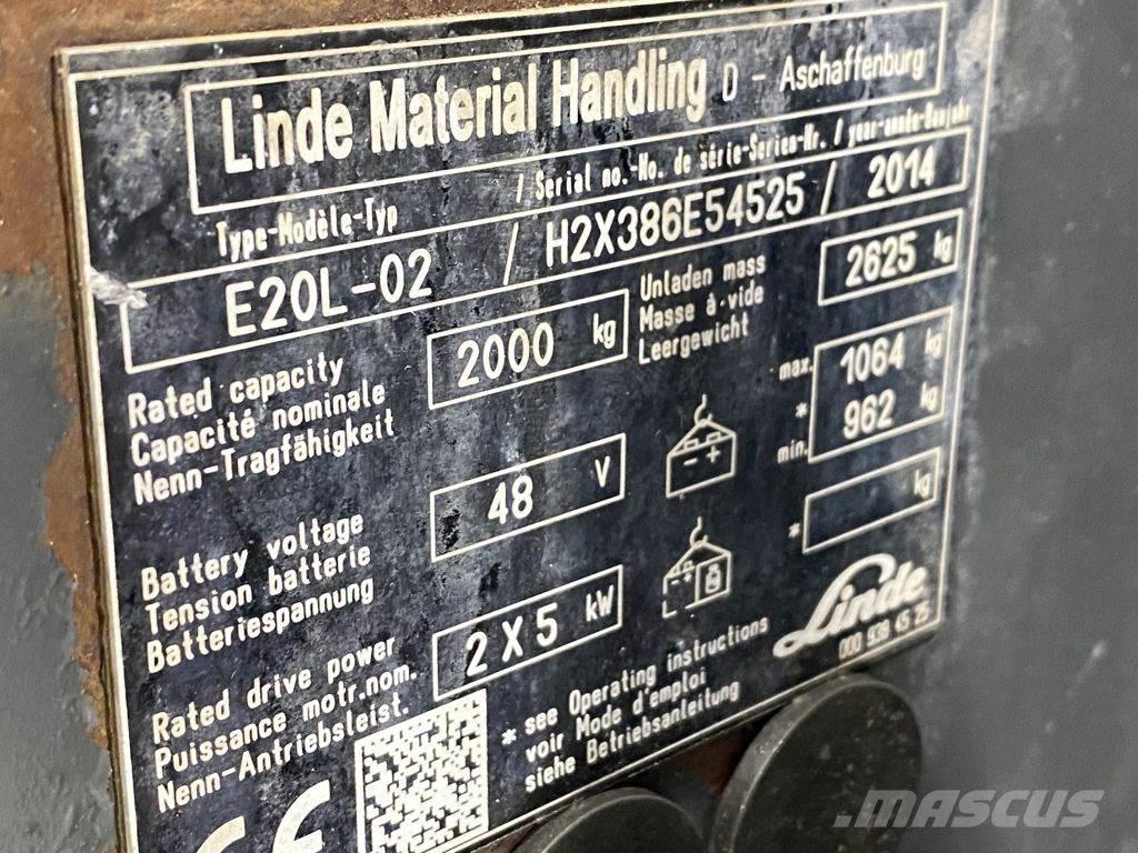 Linde E20L-02 Electric Forklifts