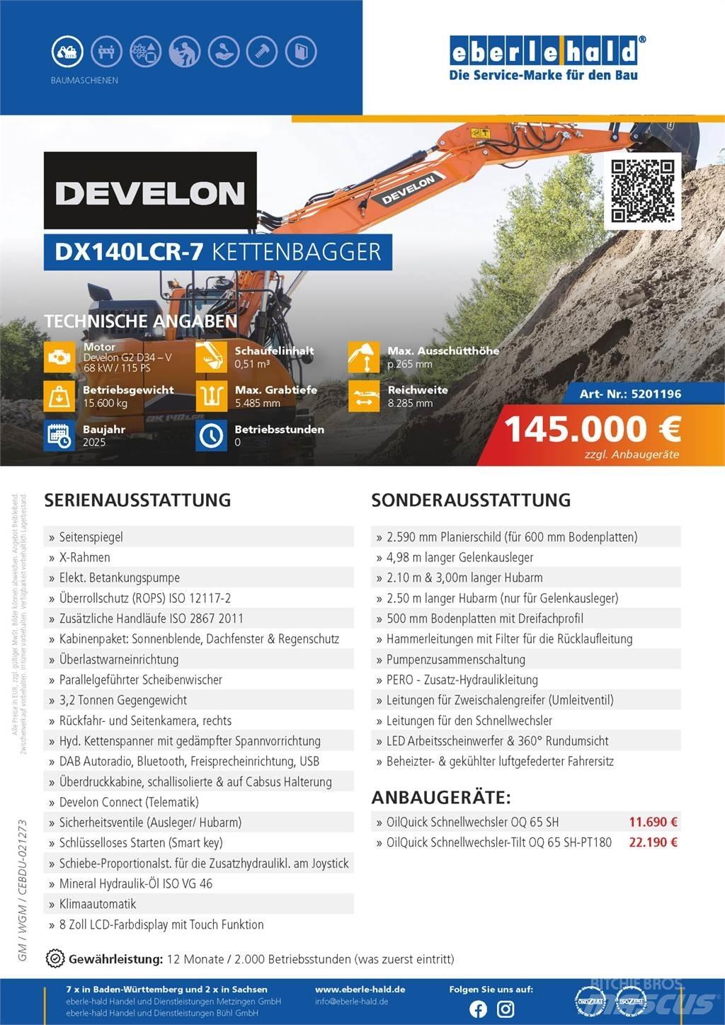 Hyundai DX140LCR-7 Crawler Excavators