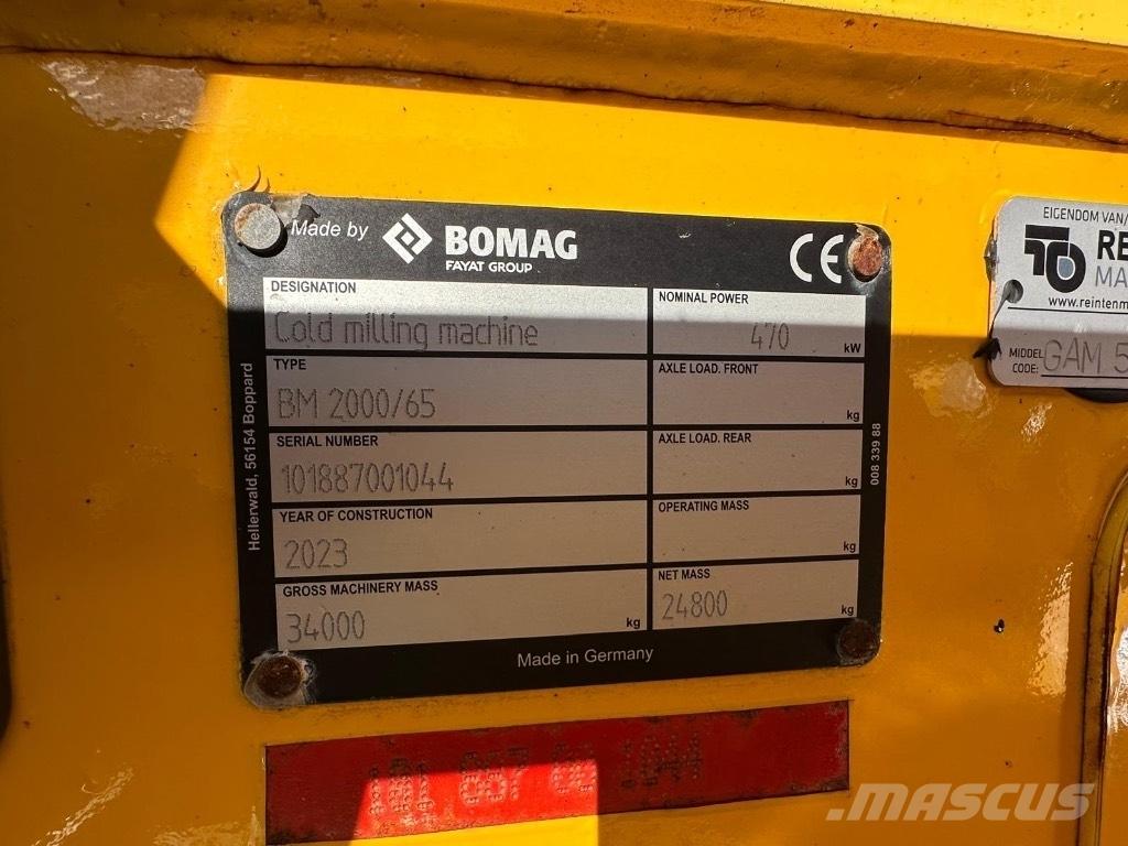 Bomag BM 2000/65 Asphalt cold milling machines