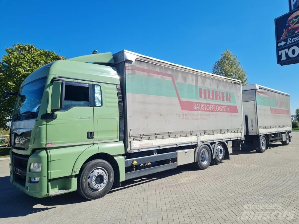 MAN 26.440  7.4 + 7.3 Curtain Side Trucks