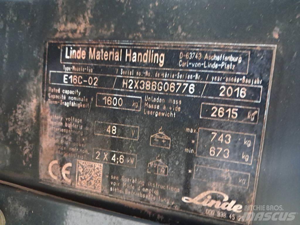 Linde E16C-02 Electric Forklifts