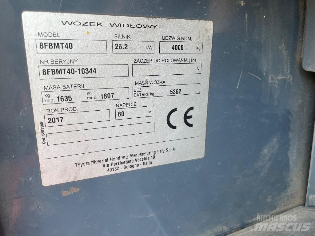Toyota 8FBMT40 Electric Forklifts