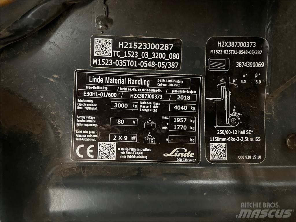 Linde E30/600HL Electric Forklifts