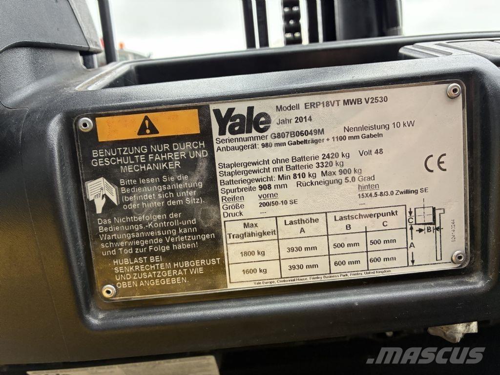 Yale ERP 18VT Electric Forklifts