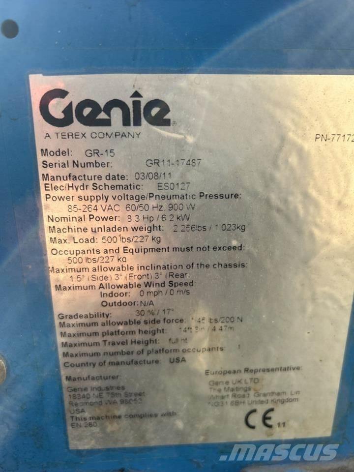 Genie GR-15 Articulated boom lifts