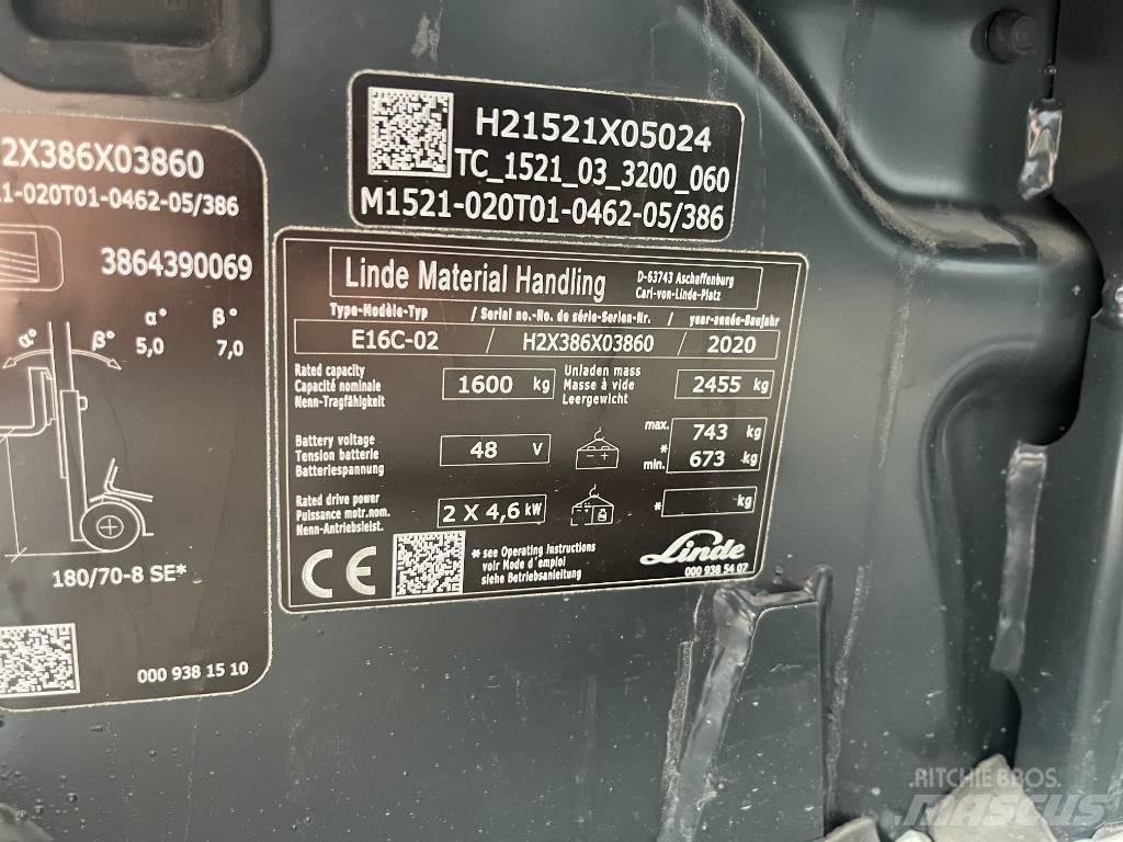 Linde E 16 C-02 Electric Forklifts