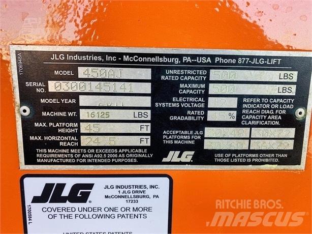 JLG 450 AJ II Articulated boom lifts