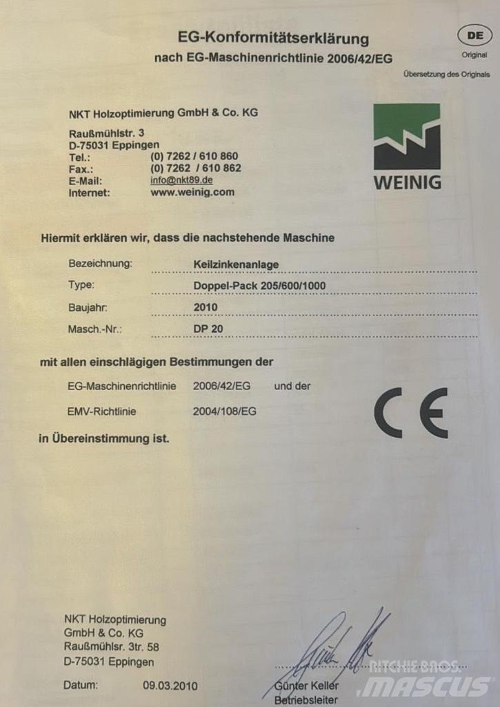 WEINIG Doppel-Pack Sawmills