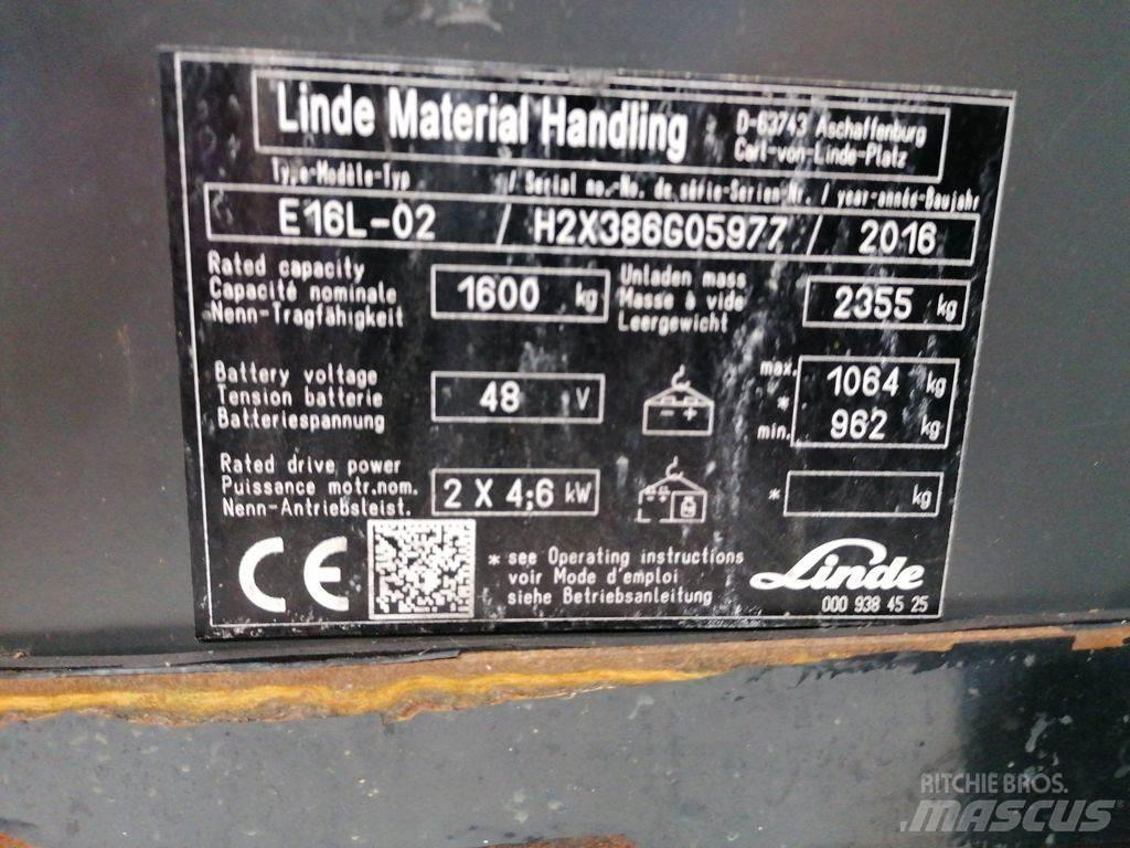 Linde E16L-02 Electric Forklifts