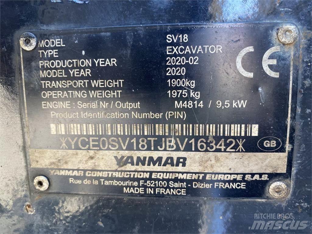 Yanmar SV18 Wheeled Excavators