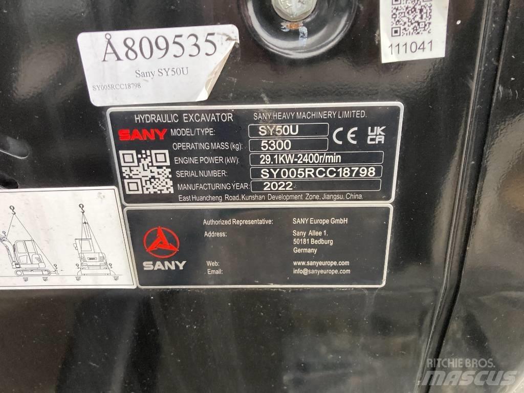 Sany SY 50 U Mini Excavators <7t (Mini Diggers)