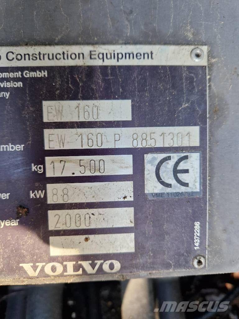 Volvo EW 160 Wheeled Excavators