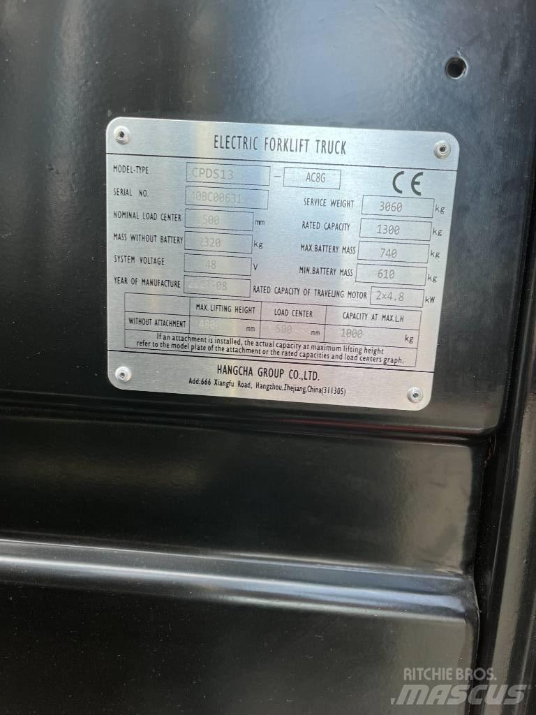 Hangcha CPDS13-AC8G Electric Forklifts