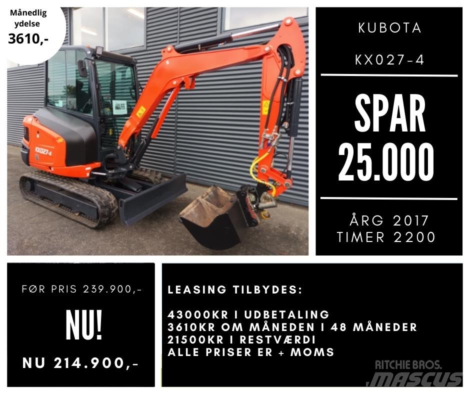 Kubota kx027-4 Mini Excavators <7t (Mini Diggers)