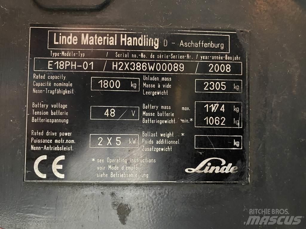 Linde E18PH-01 Electric Forklifts