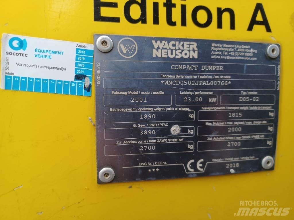 Wacker Neuson 2001 Site Dumpers