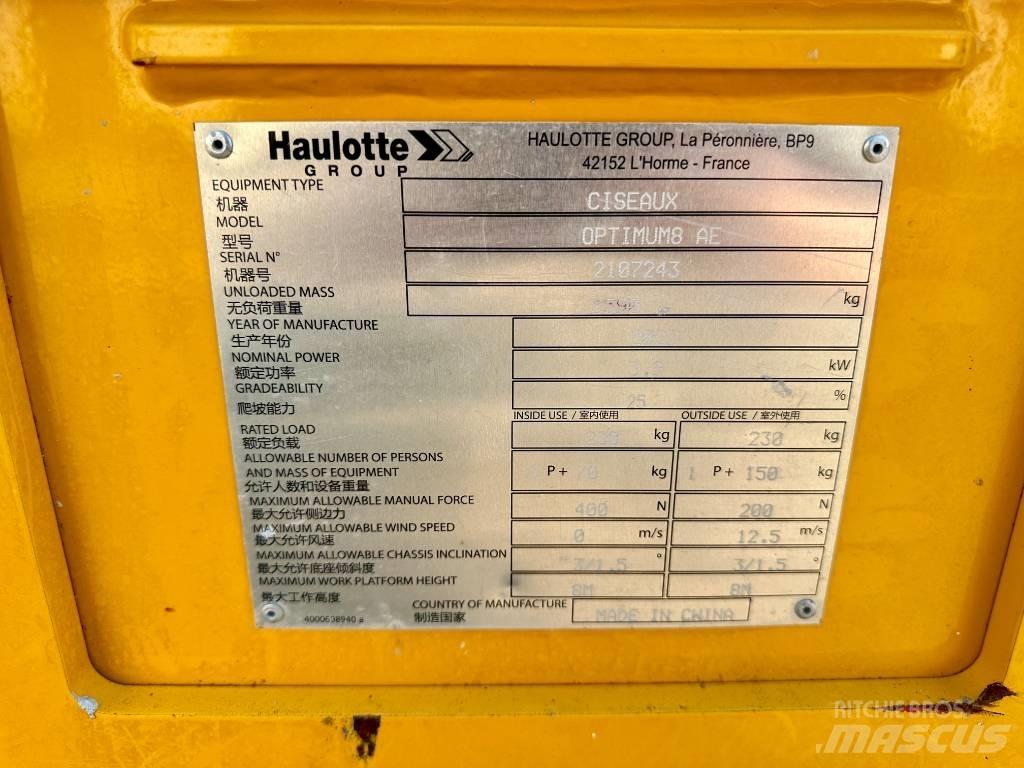 Haulotte OPTIMUM 8 Scissor Lifts