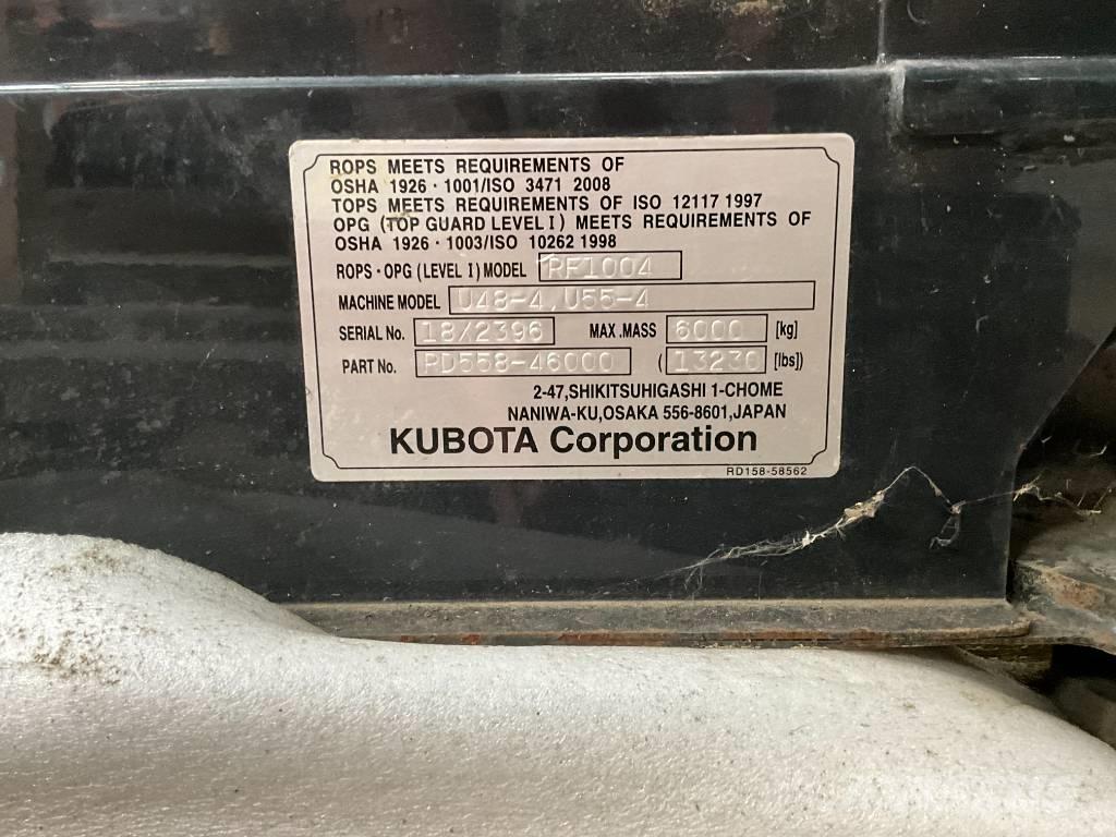 Kubota U 48-4 / U 55-4 Forestry Cabin