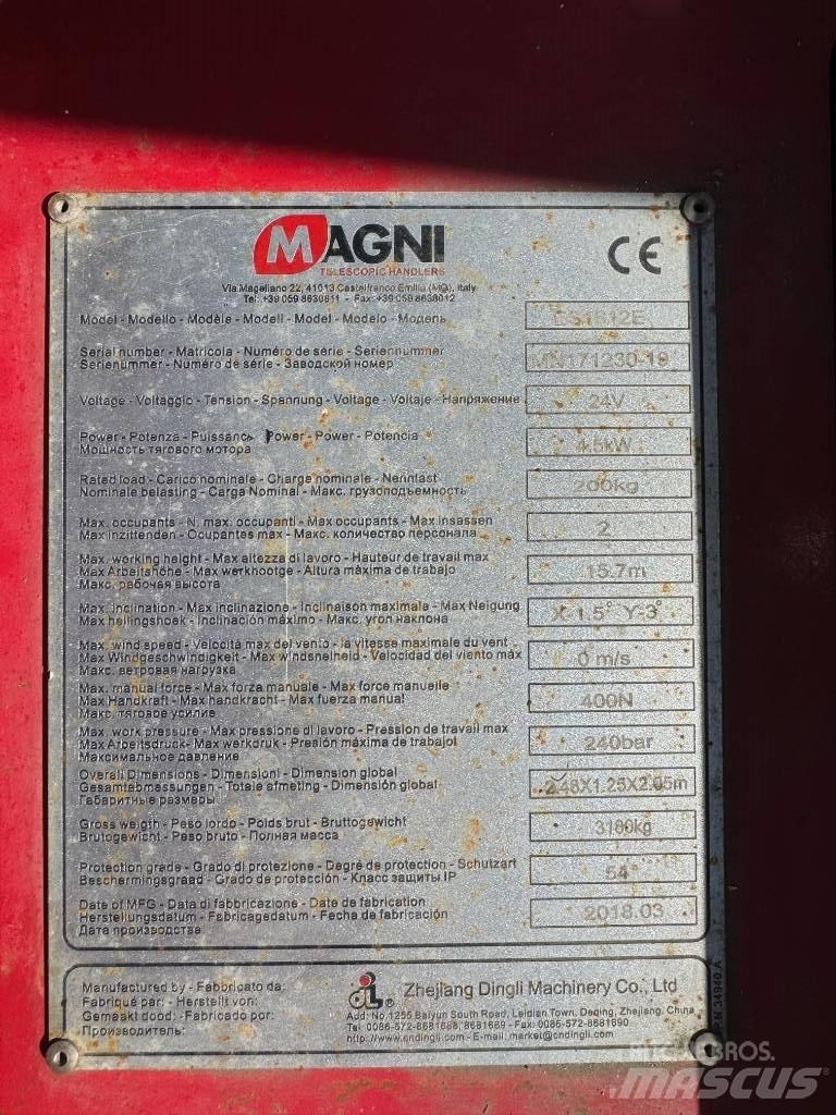 Magni ES 1612 E Scissor Lifts