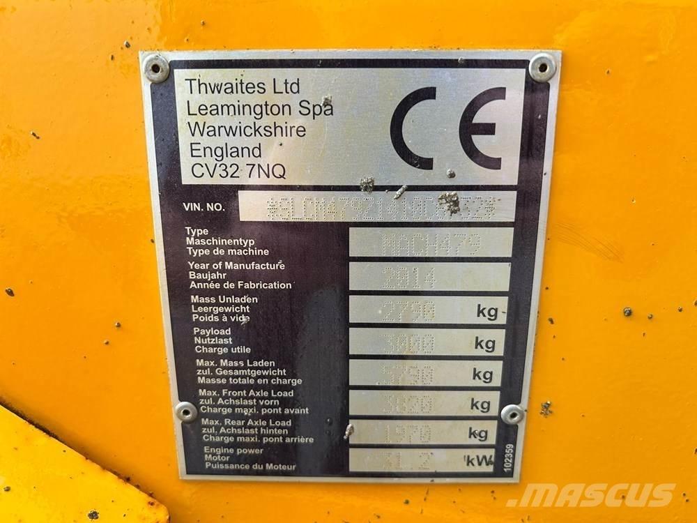 Thwaites 3T HTST Site Dumpers