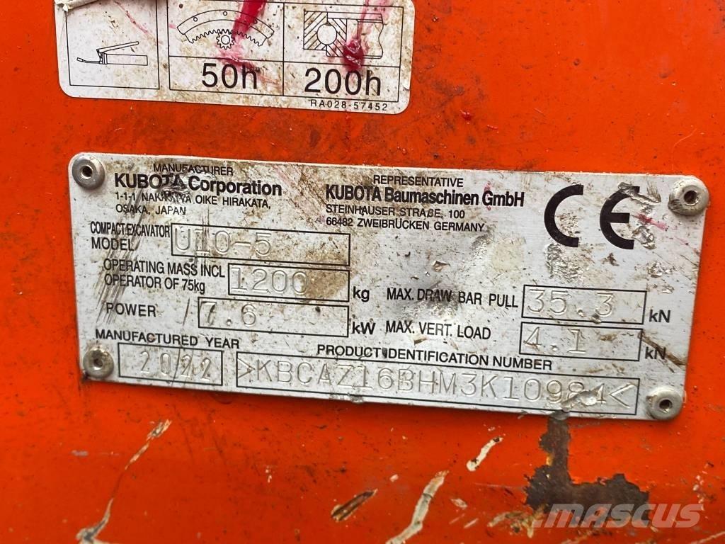 Kubota u10-5 Mini Excavators <7t (Mini Diggers)