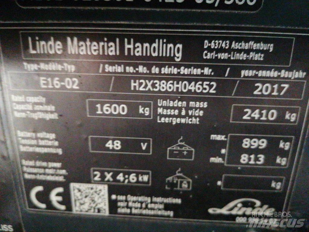 Linde E16-02 Electric Forklifts