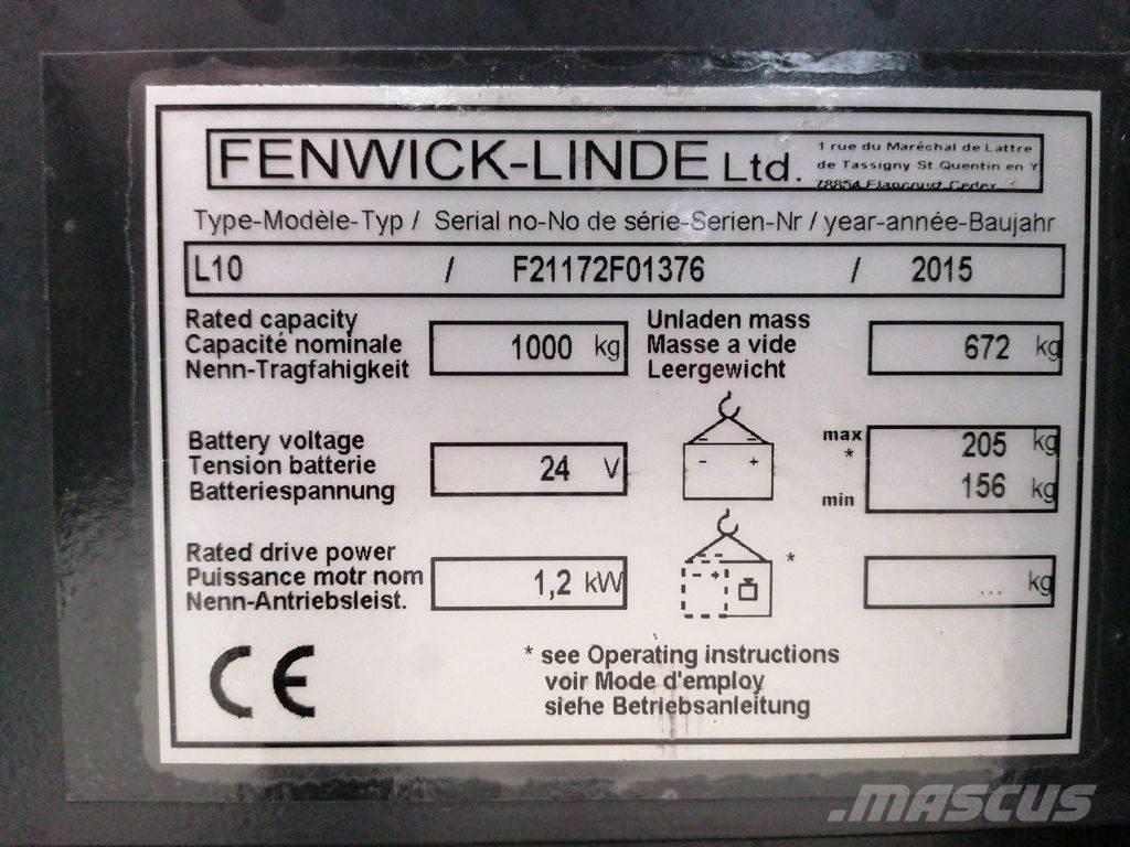 Linde L10 Pedestrian stacker