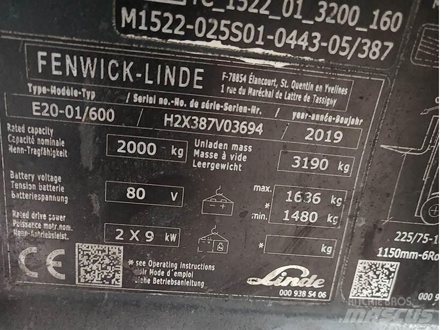Linde E20-01/600 Electric Forklifts