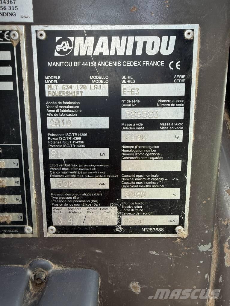 Manitou MLT 634-120 Telescopic Handlers